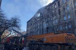 В Одессе закрыт проезд в районе сгоревшего колледжа